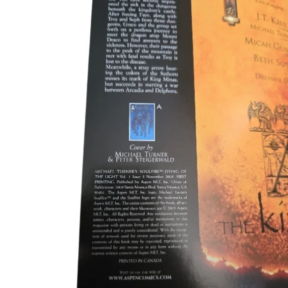 Soulfire Dying of the Light Comic Book 2005 - Picture 4 of 4